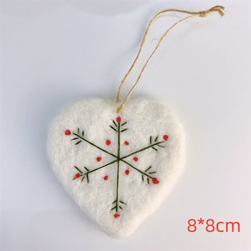 Christmas White Felt Snowflake Decoration for Christmas Tree, Holiday Scene Decoration, Gift DIY Ornament